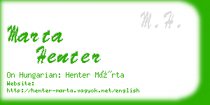 marta henter business card